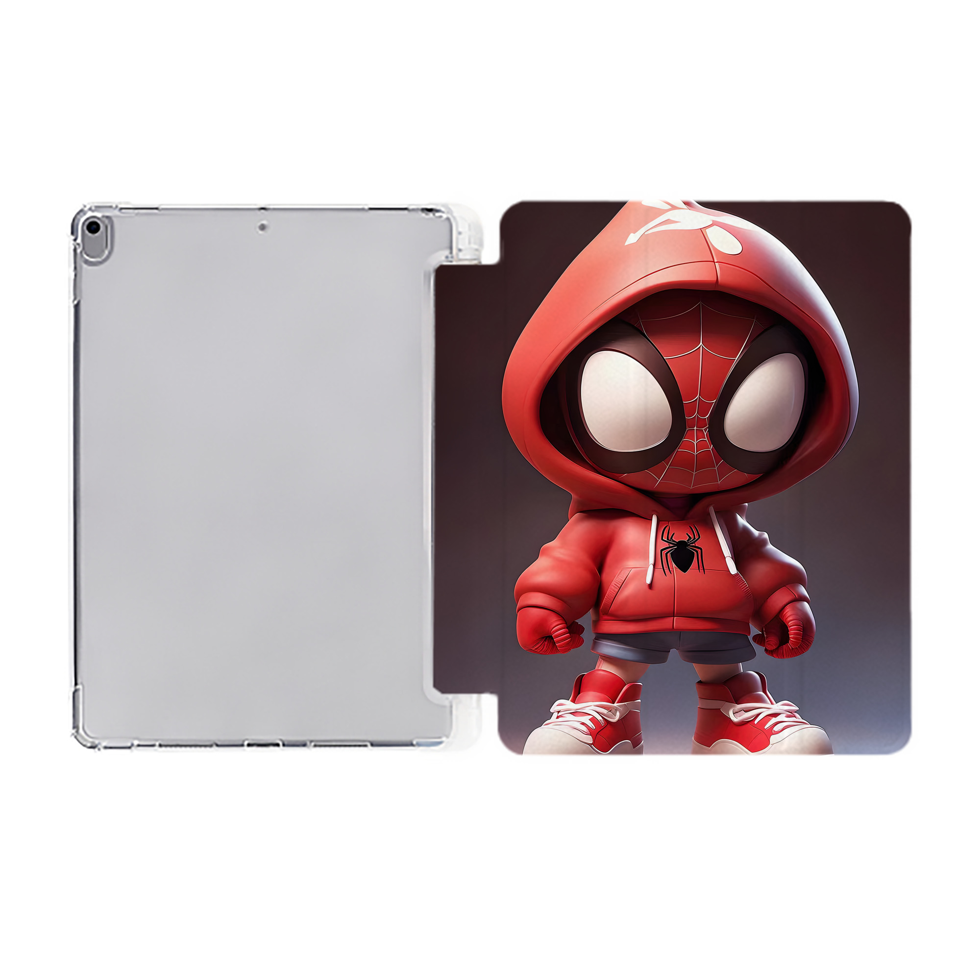 （画像用） Spider Man スパイダーマン IPad ケース ペン収納付き 三つ折りスタンド PUレザー×シリコン 対応機種9.5/10.5/10.9インチ